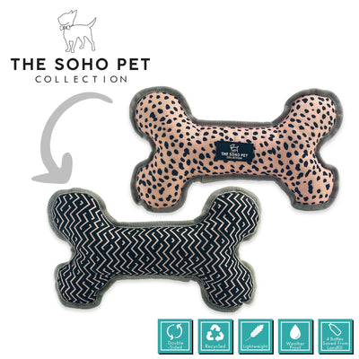 Ancol Dalmation/ZigZag Patterned Reversible Bone Toy - Ormskirk Pets