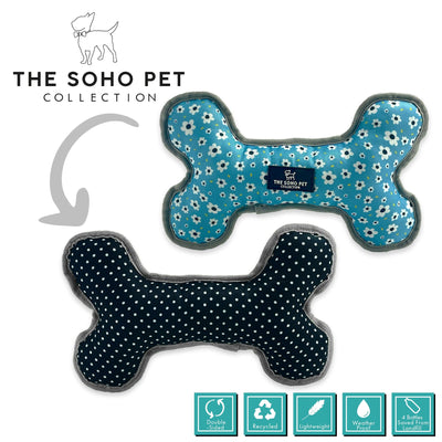 Ancol Daisy/Polka Patterned Reversible Bone Toy - Ormskirk Pets