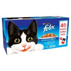 Felix Pouch Fish Selection in Jelly 40 Pack 100g - Ormskirk Pets