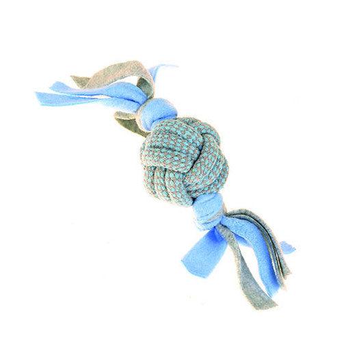 Little Rascals Fleecy Rope Ball Tugger - Ormskirk Pets