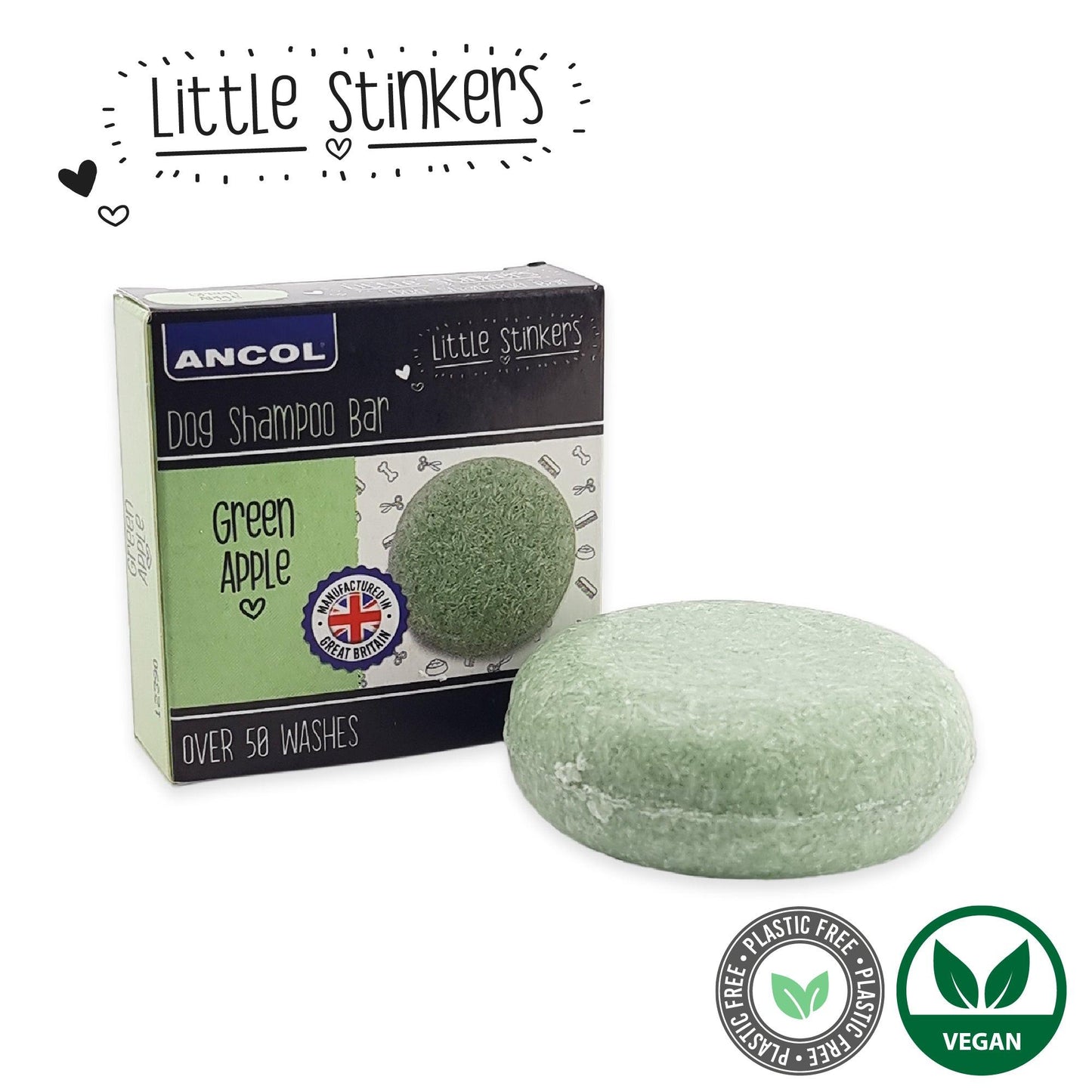 Ancol Little Stinkers Green Apple Shampoo Bar - Ormskirk Pets