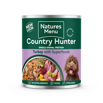 Natures Menu Country Hunter Farm Reared Turkey with Superfoods 600g x 6