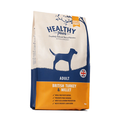 Healthy Paws British Turkey & Millet Adult 6kg - Ormskirk Pets