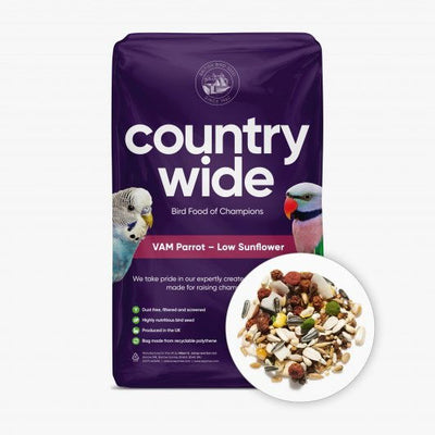 Countrywide VAM Parrot - Low Sunflower 12.5kg
