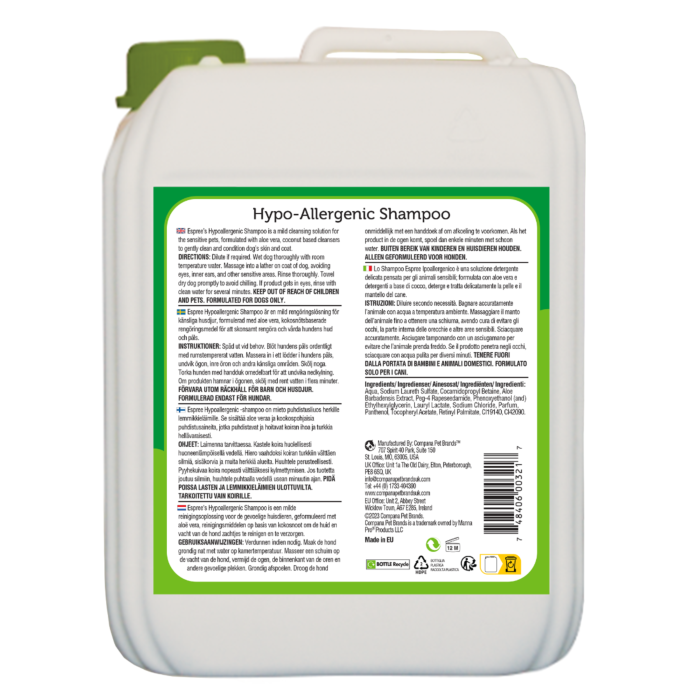 Espree Hypoallergenic Shampoo Made With Aloe Vera 5Ltr