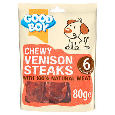 Good Boy Pawsley Chewy Venison Steaks - 80g
