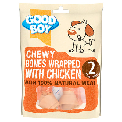 Good Boy Bones Wrapped with Chicken Large 2pk