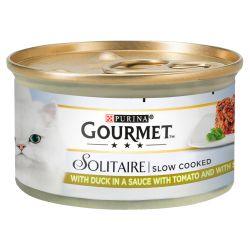 Gourmet Solitaire Slow Cooked with Duck & Garden Veg Sauce 85g x 12 - Ormskirk Pets