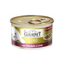 Gourmet Gold Chicken & Liver Chunks in Gravy 85g x 12 - Ormskirk Pets