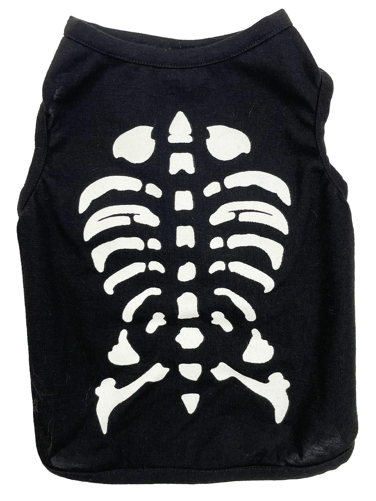 Halloween Black Glow Skeleton Outfit 2 sizes - Ormskirk Pets