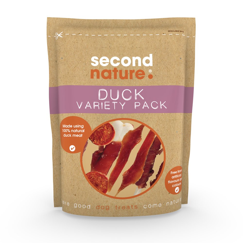 Second Nature Dog Treats Duck Variety Mega Pack 320g