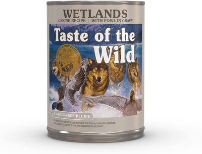 Taste Of The Wild Wetlands Canine Canned Wet Formula in Gravy Wet Dog Food 12 x 390g