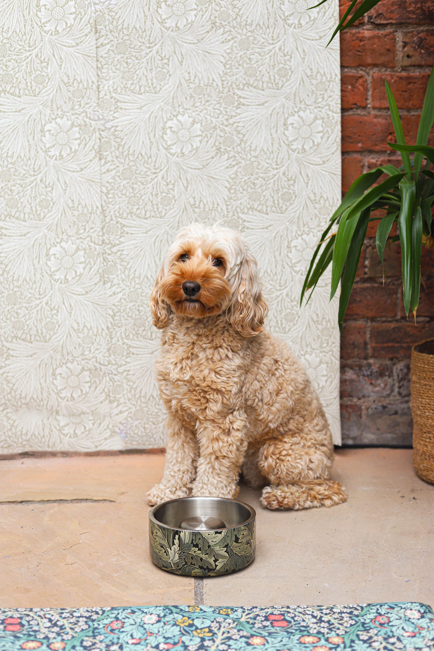 William Morris Double Walled Slow Feeder Acanthus Print