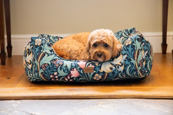 William Morris Golden Lily Print Square Bed