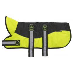 Animate Reflective Black/Hi-Viz Padded Harness Coat (66cm) 26" - Ormskirk Pets