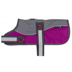 Animate Reflective Grey/Raspberry Padded Harness Coat 16" (41cm) 16" - Ormskirk Pets