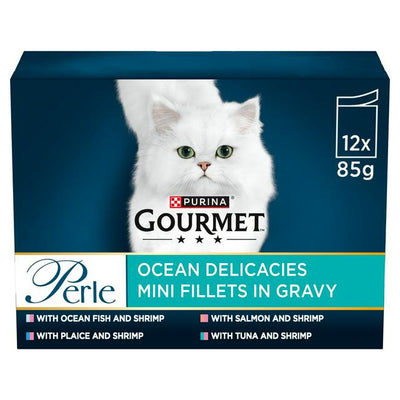 Gourmet Perle Ocean Delicacies In Gravy Wet Cat Food 12x85g