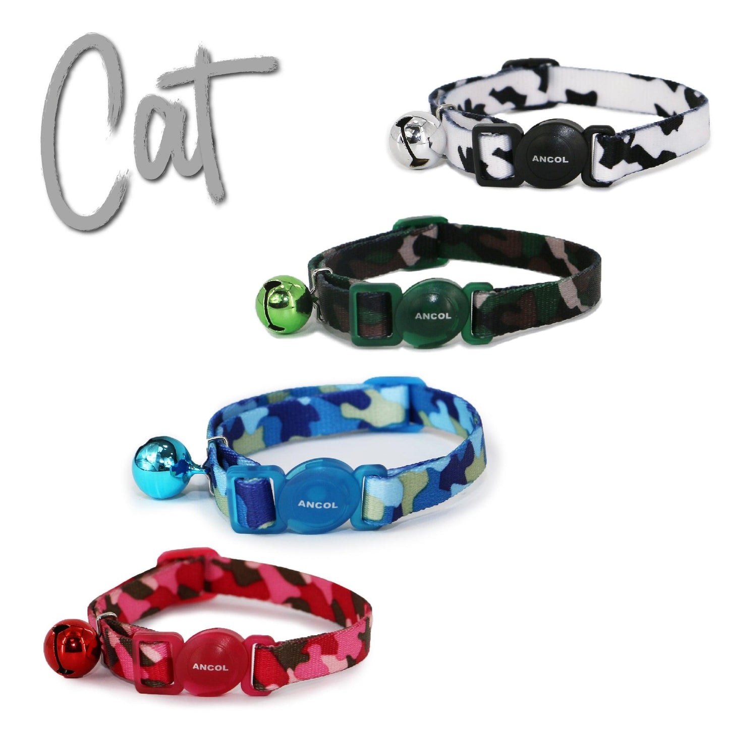 Ancol Cammo Safety Cat Collar Blue - Ormskirk Pets