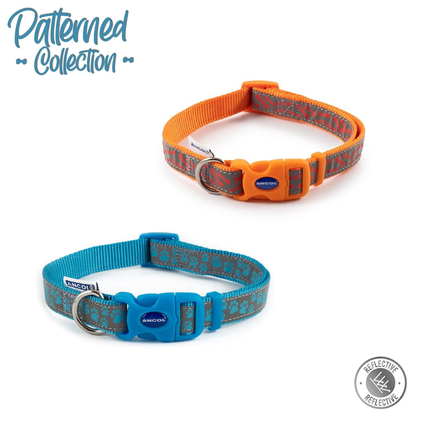 Ancol Bone Collar Orange 45-70cm Size 5-9 - Ormskirk Pets
