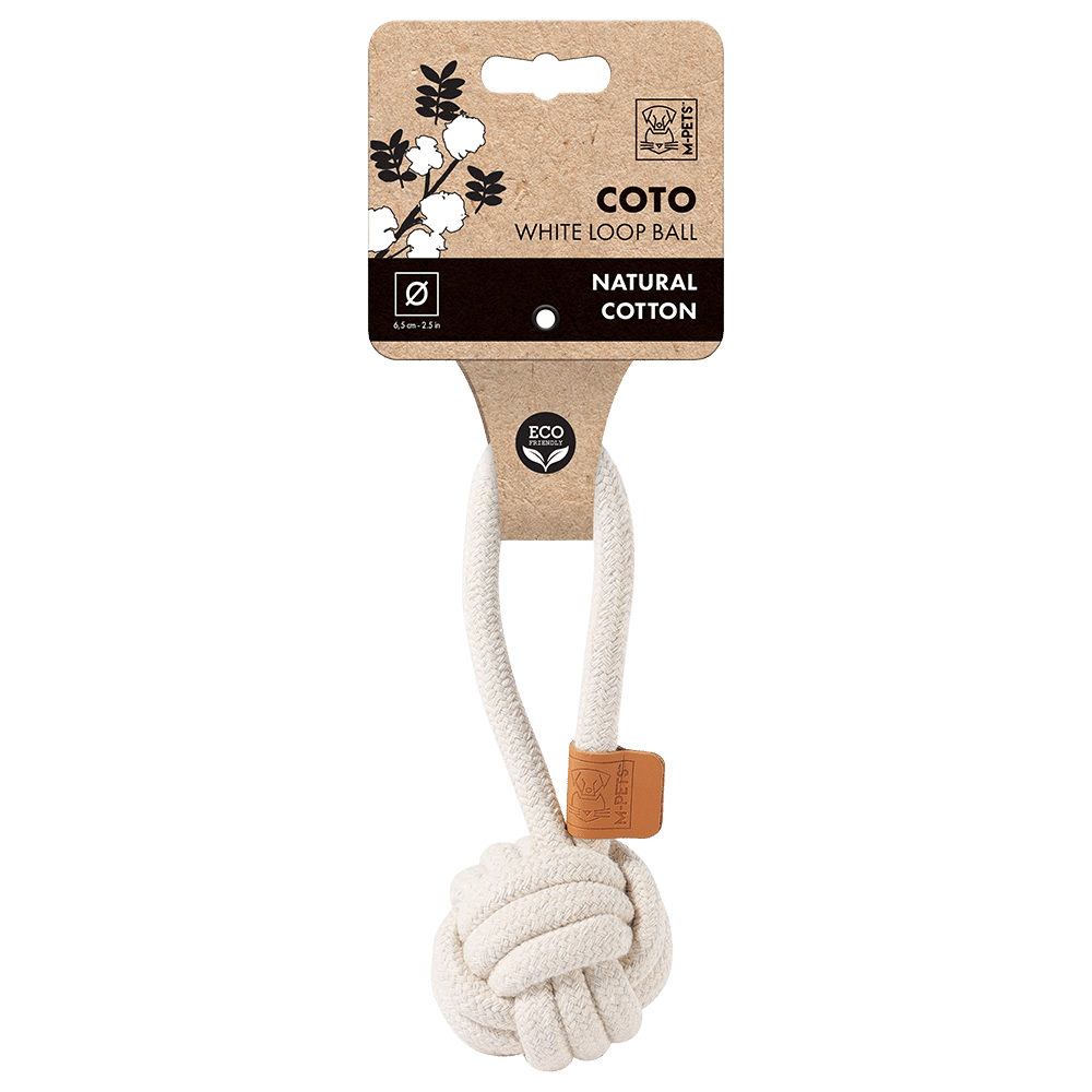 M-PETS Coto White Loop Ball 6.5cm