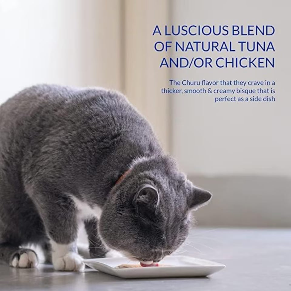 CIAO Bisque Tuna with Salmon Recipe Cat Wet Pouches 40gx12