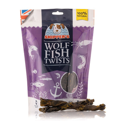Skippers Dog Wolf Fish Twists Short 70g