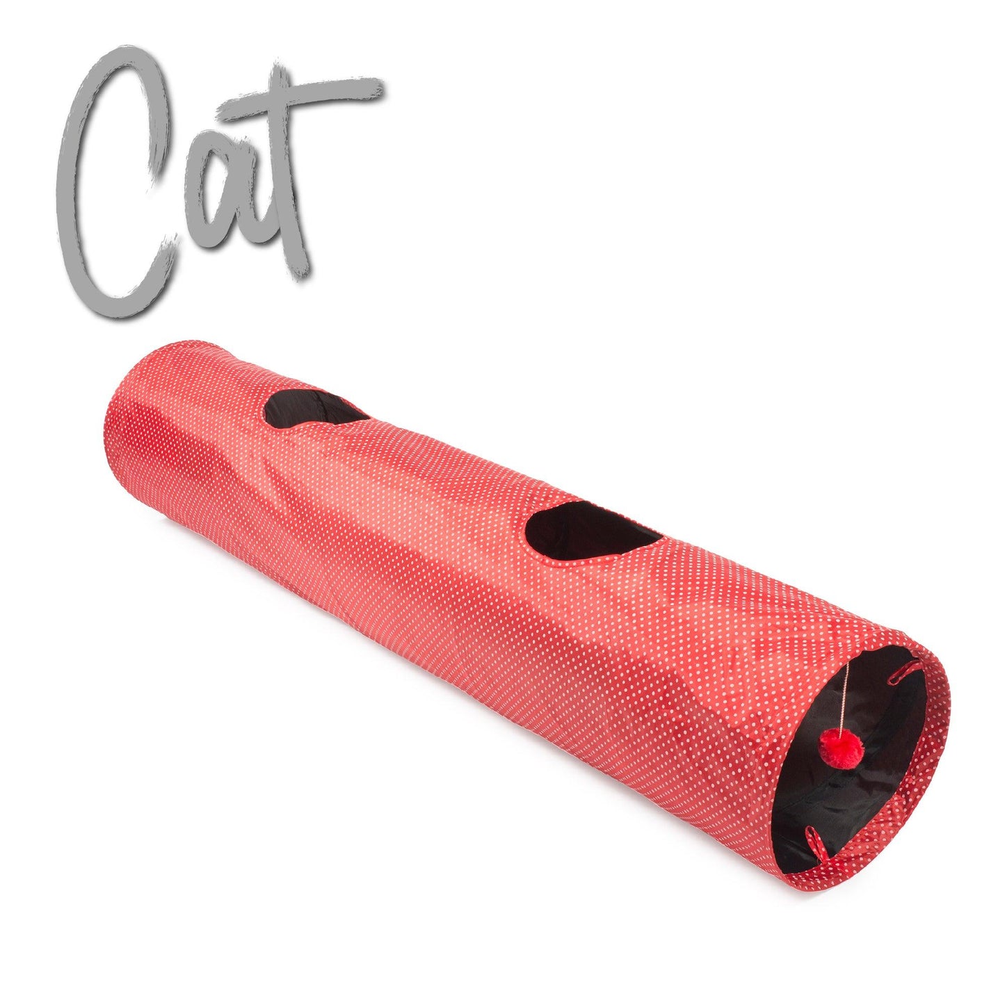 Ancol Red Polka Cat Tunnel - Ormskirk Pets
