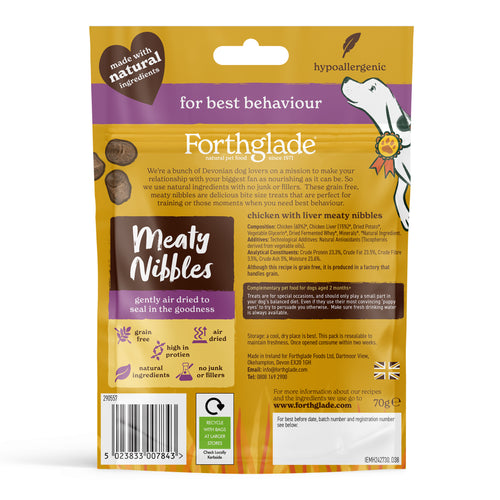 FORTHGLADE MEATY NIBBLES CHICKEN WITH LIVER 70g