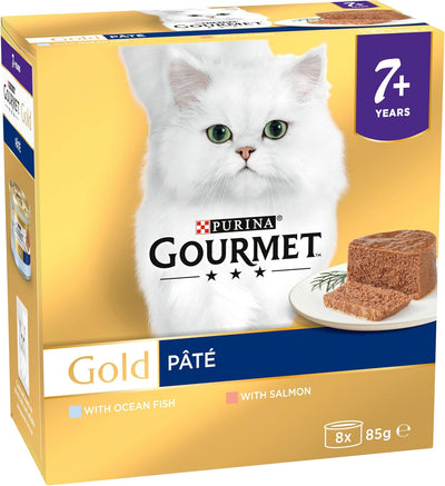Gourmet Gold Senior Pate Salmon & Ocean Fish 8X85G