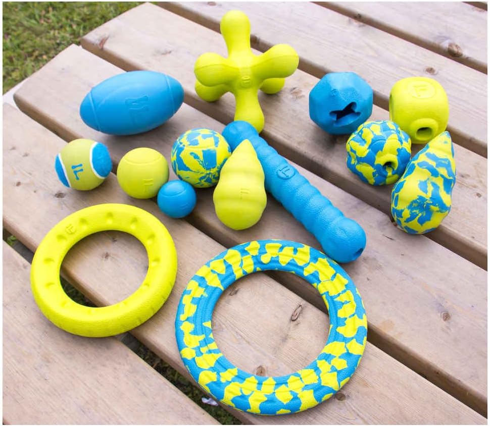 Foaber Comet Green/Blue Marble Tough Dog Toy