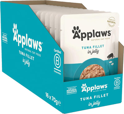 Applaws Cat Pouch Tuna Fillet In Jelly 70G x 16