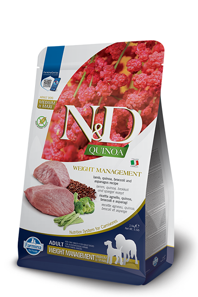 N&D Quinoa Dog Weight Management Lamb & Broccoli Adult Med/Maxi