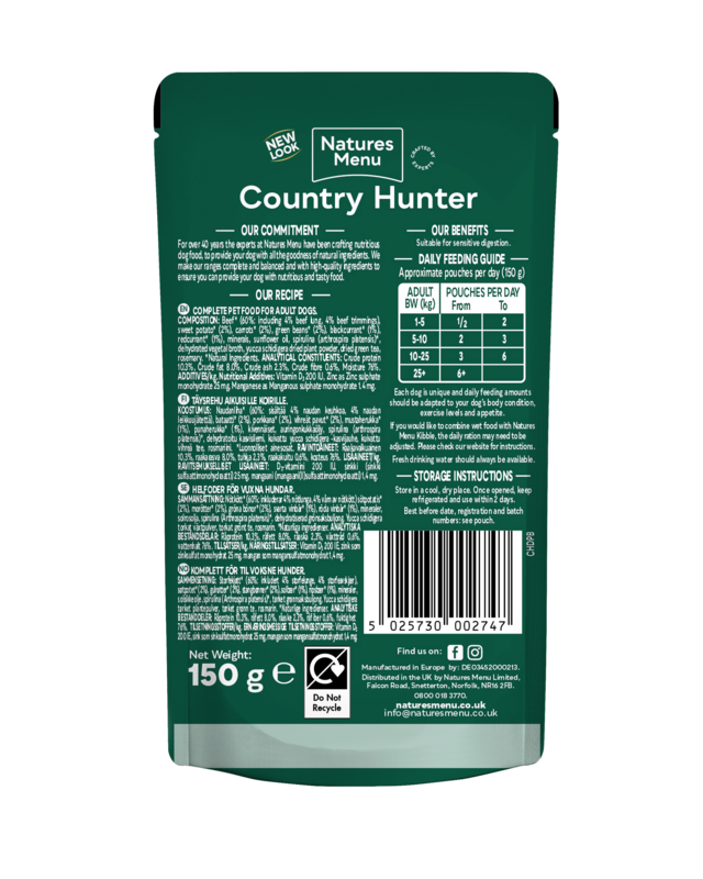 Natures Menu Country Hunter Grass Grazed Beef with Superfoods 6 x 150g