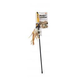 Ruff 'N' Tumble Feath 'R' Leather Cat Dangler - Ormskirk Pets
