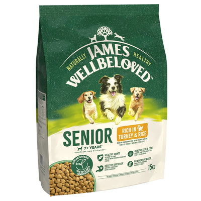 James Wellbeloved Turkey & Rice Kibble Senior 15kg