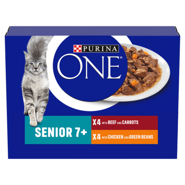 Purina One Senior Cat Food Chickken And Beef 8X85G - Ormskirk Pets