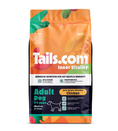 Tails Inner Vitality Medium & Large Adult Chicken Dry Dog Food 2kg
