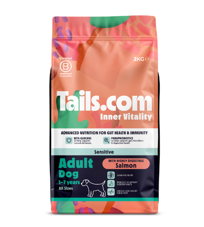 Tails Inner Vitality Sensitive Adult Salmon Dry Dog Food 2kg