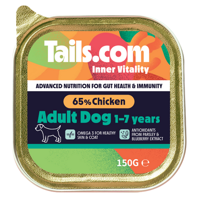 Tails Inner Vitality Dog Adult Chicken Tray 150g