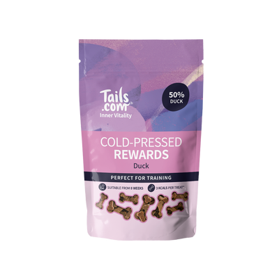 Tails Inner Vitality Dog Cold Pressed Rewards Duck 70g Bag