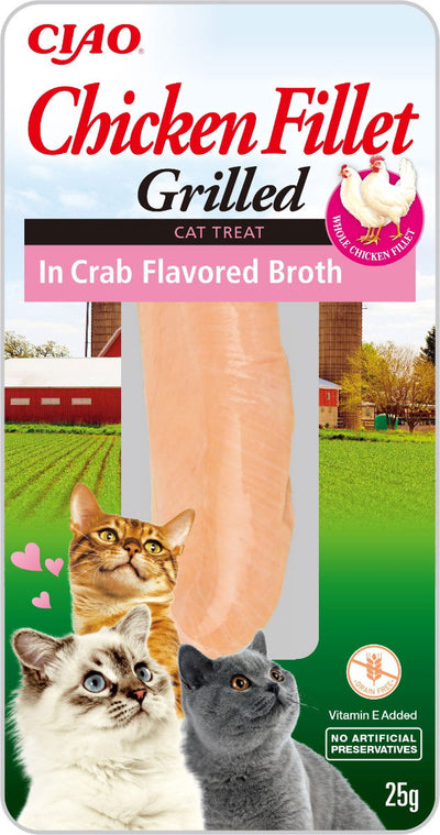Churu Grilled Chicken In Crab Flavoured Broth Cat Treat 25g
