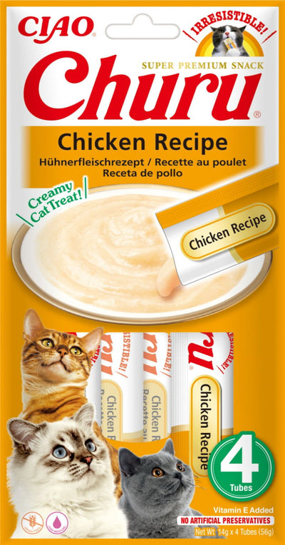Churu Chicken Recipe Cat Treats 4x14g
