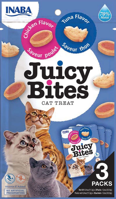 Churu Juicy Bites Tuna & Chicken Flavour Cat Treats 3 Pack