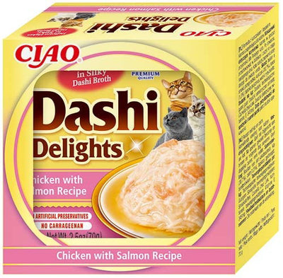Dashi Delights Chicken with Salmon Recipe Cat Treat 70g x12