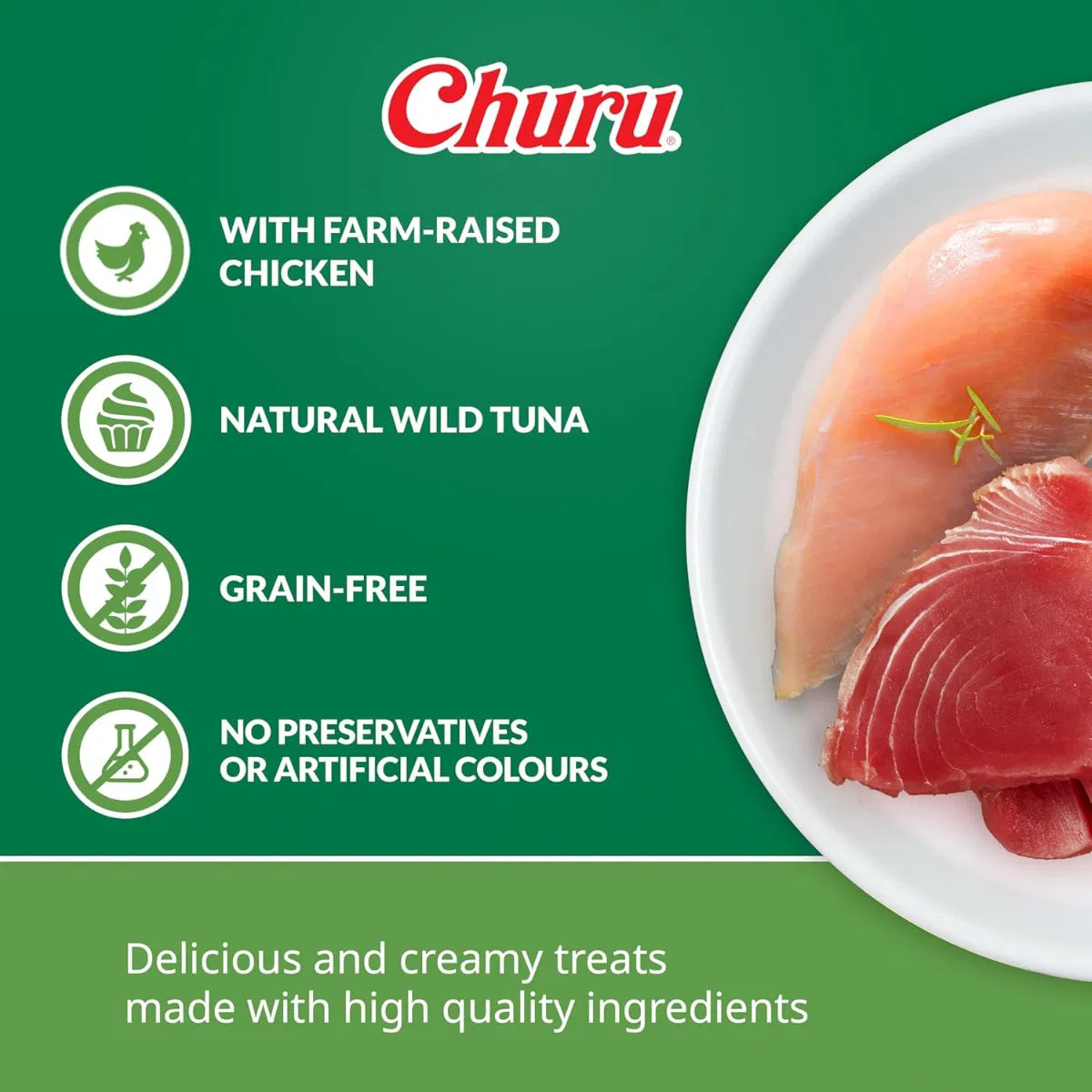 Churu Chicken with Tuna Recipe Dog Treats 8x20g