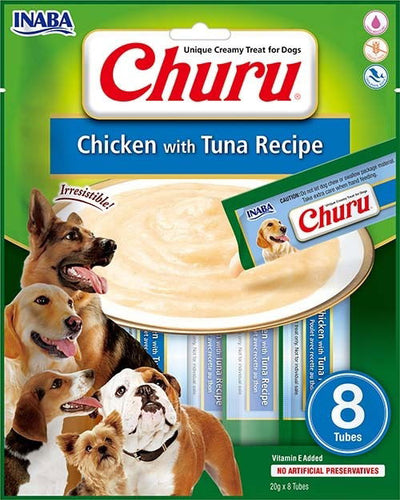 Churu Chicken with Tuna Recipe Dog Treats 8x20g
