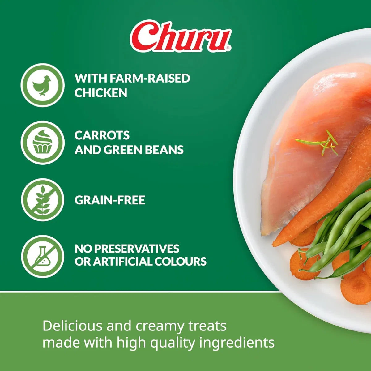 Churu Chicken with Vegetables Recipe Dog Treats 8x20g