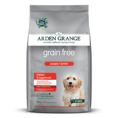 Arden Grange Dog Puppy Junior Grain Free Chicken superfoods 12kg - Ormskirk Pets