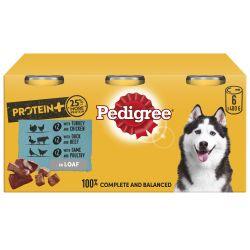 Pedigree Protein Plus Dog Tins Mixed Selection In Loaf 6Pk 400G - Ormskirk Pets