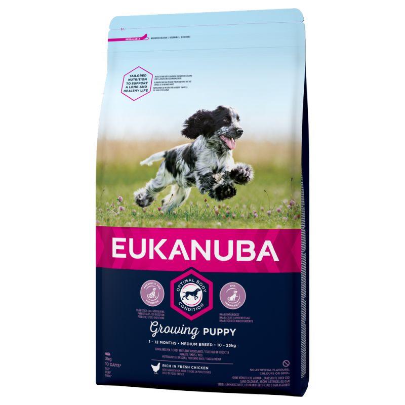 EUKANUBA Growing Puppy Medium Breed Rich In Fresh Chicken 2kg - Ormskirk Pets